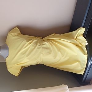 Yellow dress with black rubber belt from back Size S-M